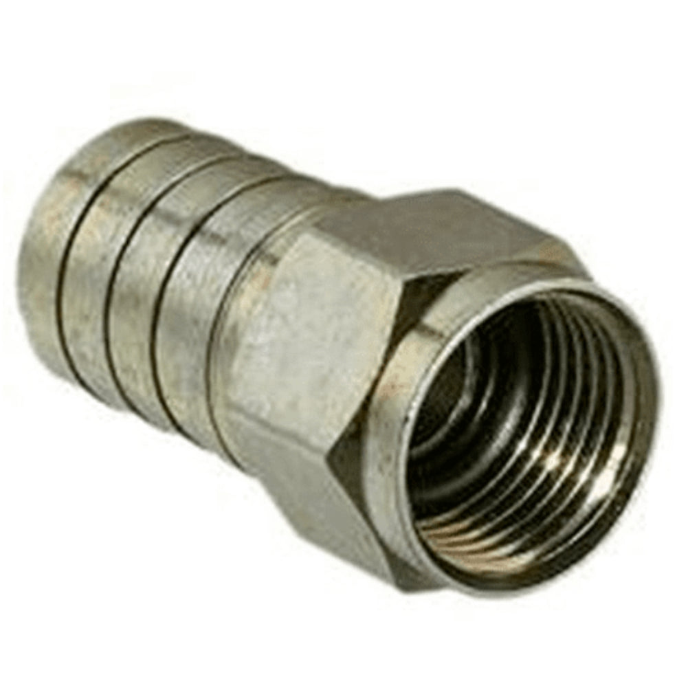 GEM Electronics 0406-4TP Crimp Connector, RG6 Quad F Male, 75 Ohm,10 Pack