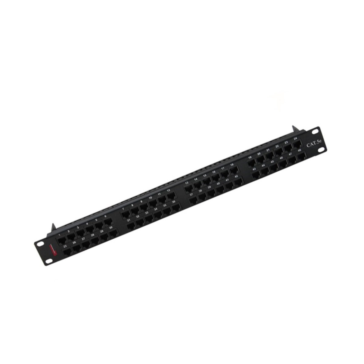 Premium-Line 175122412 CAT 5E Unshielded Patch Panel, Dual Type IDC, 24 Ports, BLACK-V1901