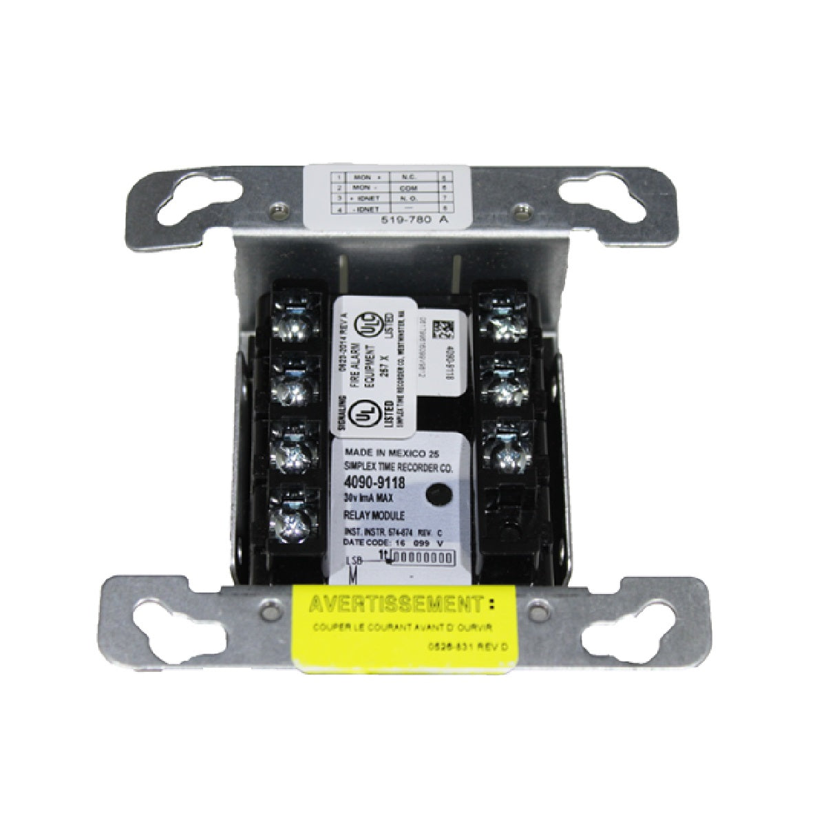 SIMPLEX 4090-9118 - IDNET Fire Alarm Relay Module 0617996