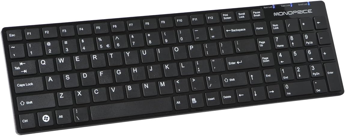 Monoprice K3 Chocolate Style USB Keyboard, Black (109276)
