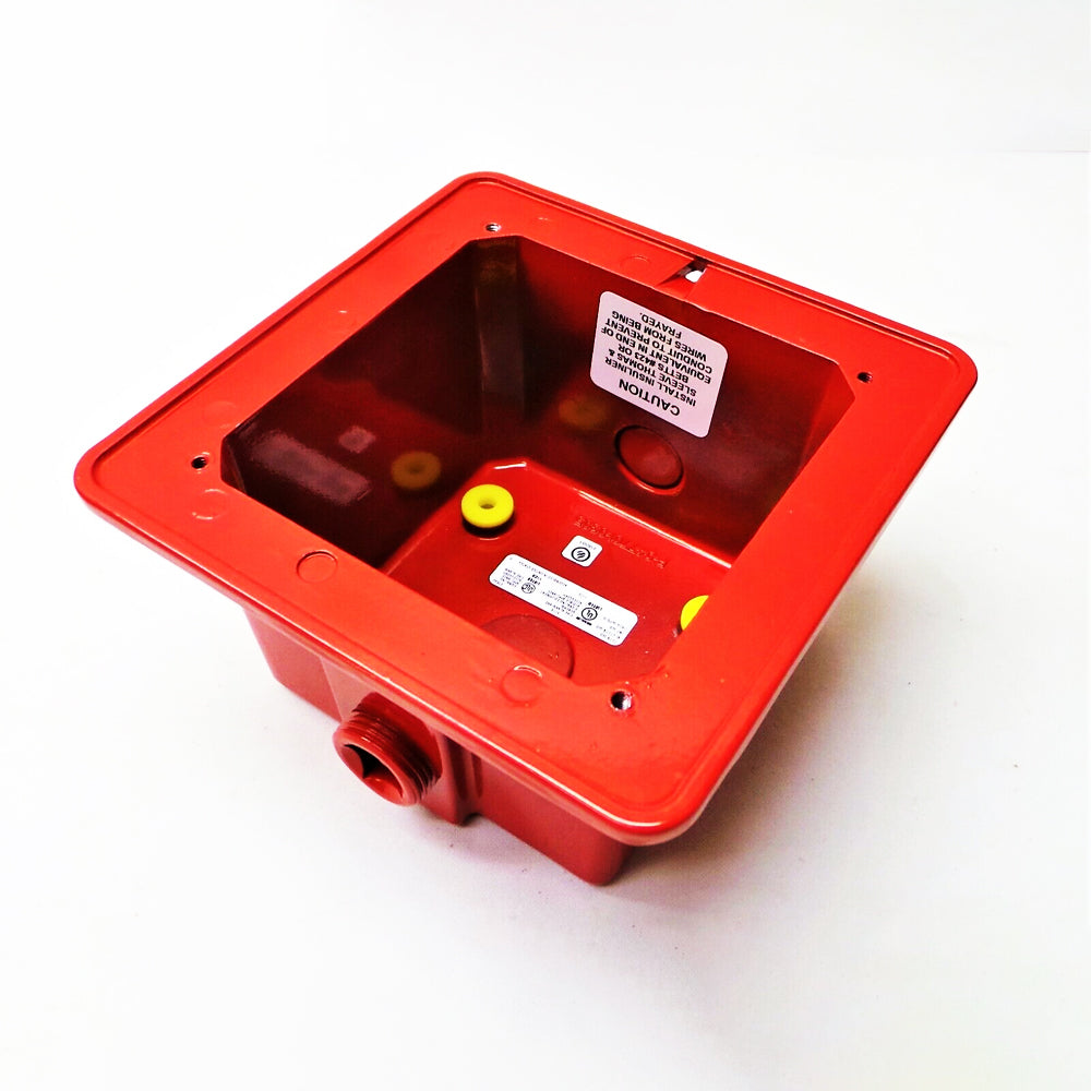 Edwards 757A-WB Red Weatherproof Fire Alarm Device Box, Red Metal
