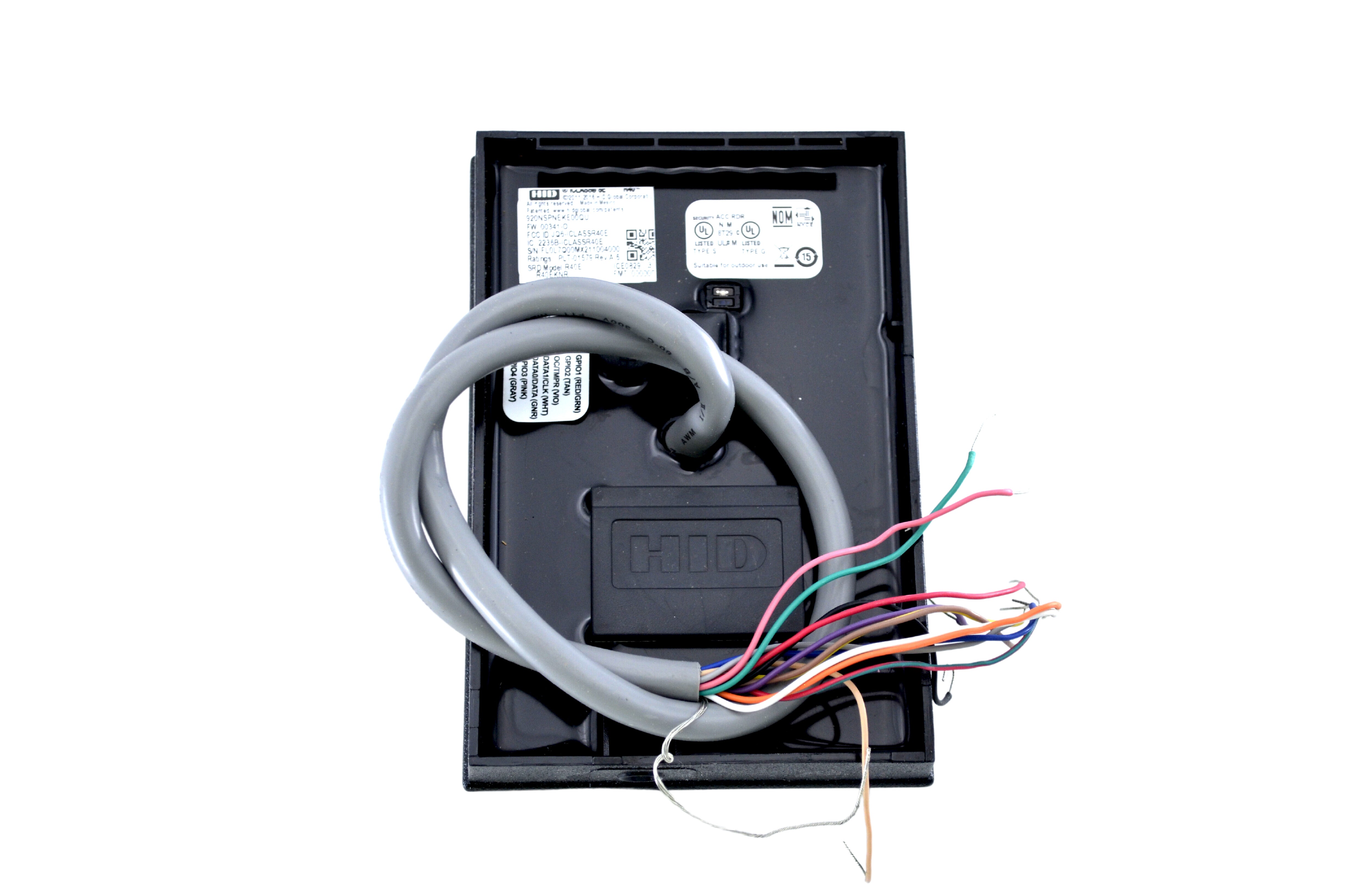 HID 920NSPNEKE00QU Wall Switch Reader Supports iCLASS Seos cards 13.56 MHz and Bluetooth, Pigtail Wiring Connection, Mobile-Enabled Keyset