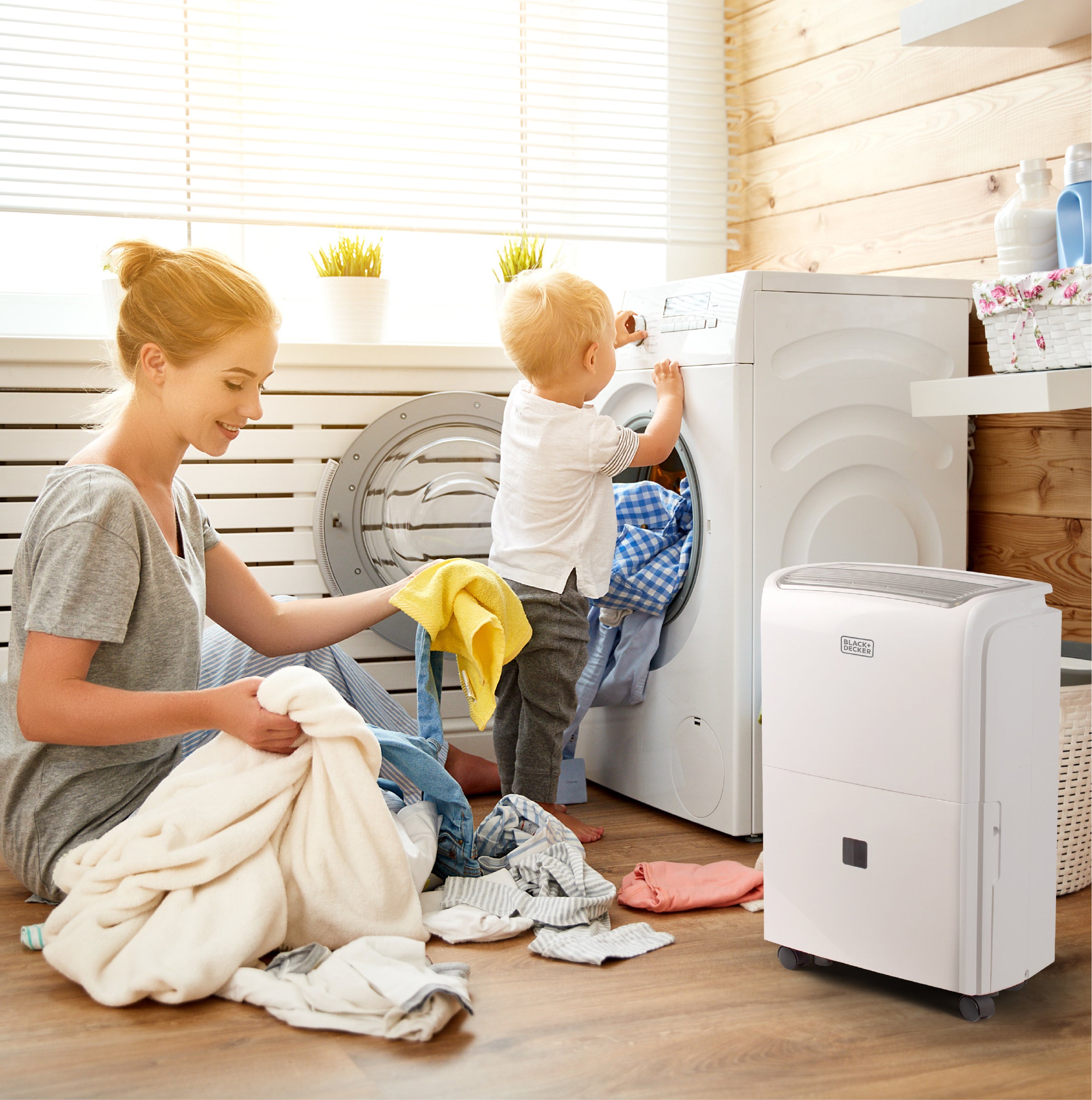 BLACK+DECKER BDT30WTB 30-Pint 3000 Sq. Ft. Portable Dehumidifier