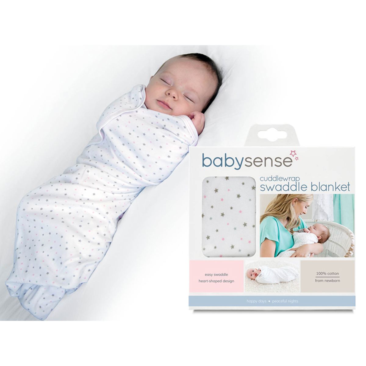 Baby Sense BYSE-CGSWADDLE-PK Cuddlewrap Swaddle Blanket - Pink