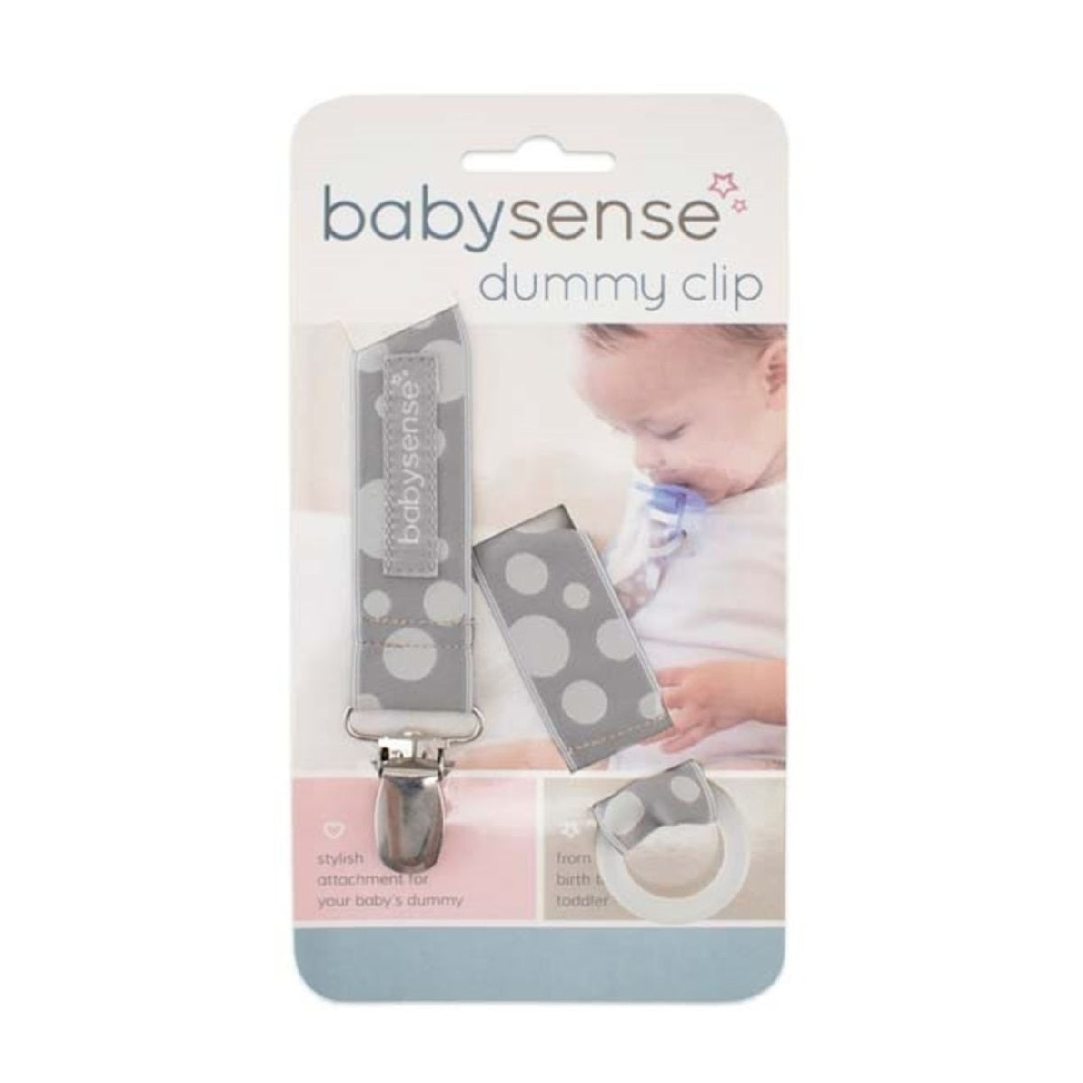 Babysense BYSE-PACIFIERCLIP-STONE-PK590 - Pacifier Clip - Stone (Pack of 590)