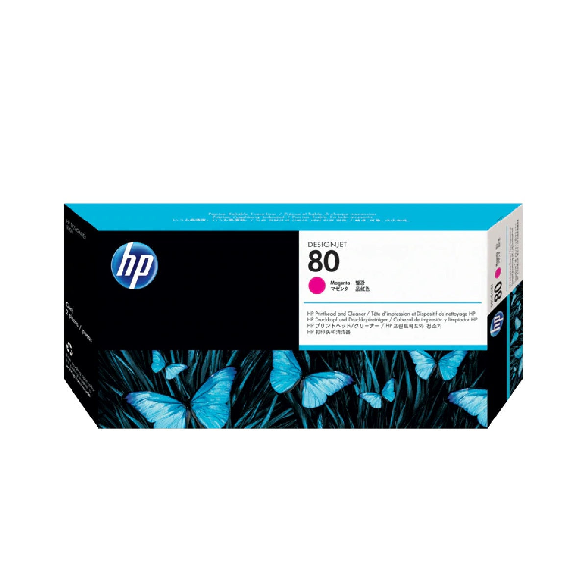 HP C4822A 80 Magenta Printhead and Printhead Cleaner