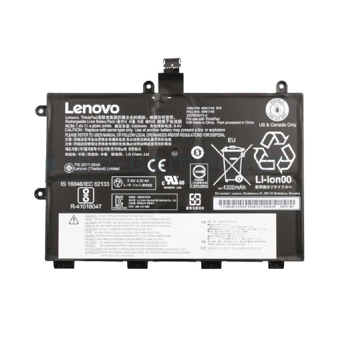 Lenovo 45N1749 4 Cell 34whr Laptop Battery