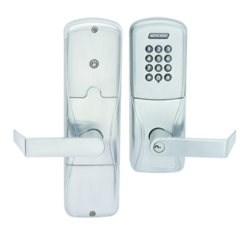RH Electric Mortise Lock with Keypad in Satin Chrome