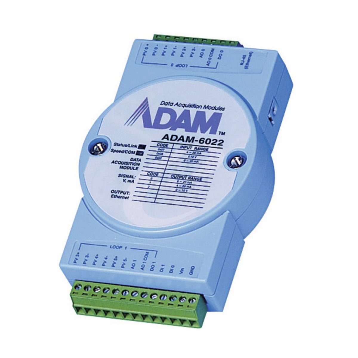 Advantech Corp ADAM-6060-D 6-ch Digital Input and 6-ch Relay Modbus TCP Module