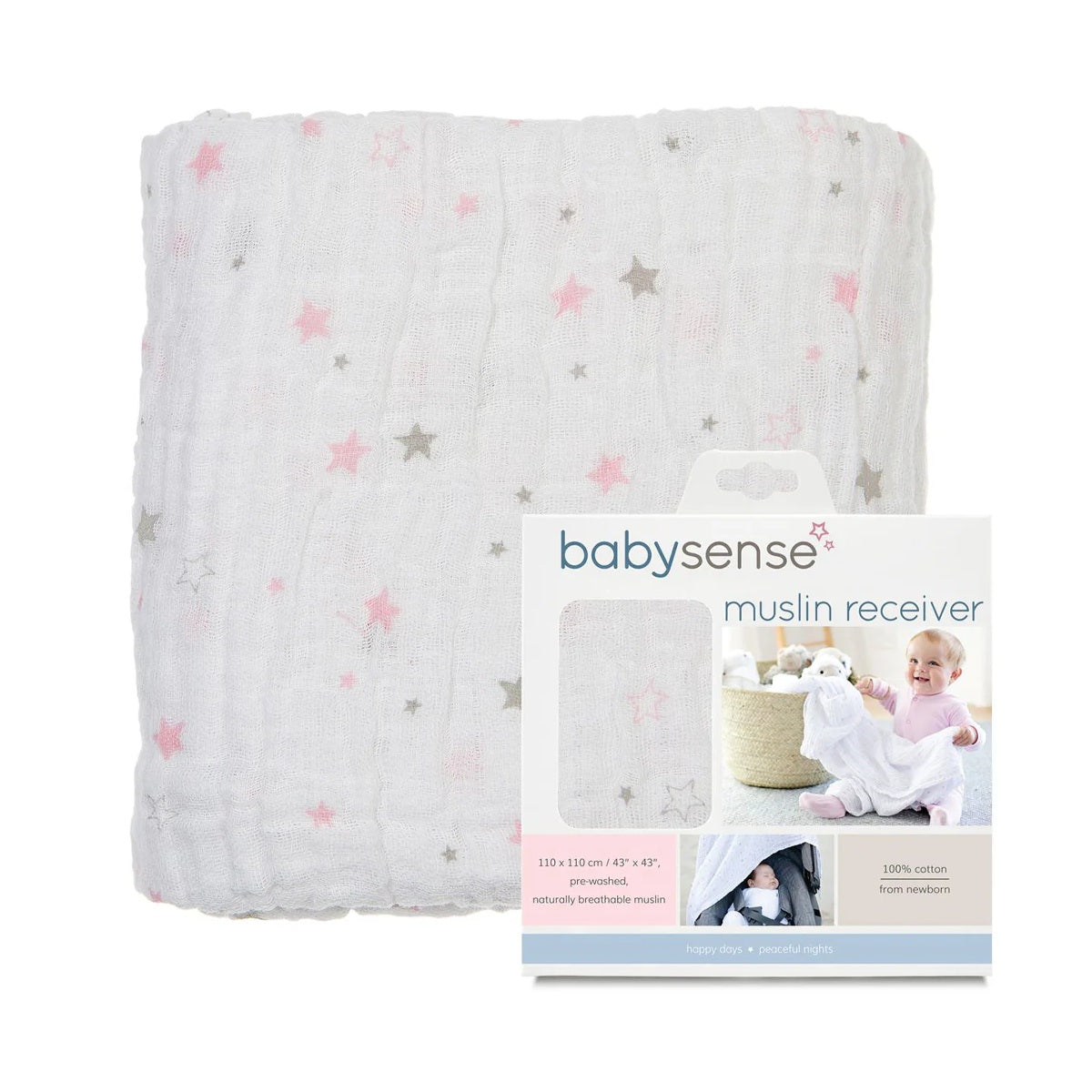 Baby Sense BYSE-BLANKET-PINK Taglet Chenille Box PINK