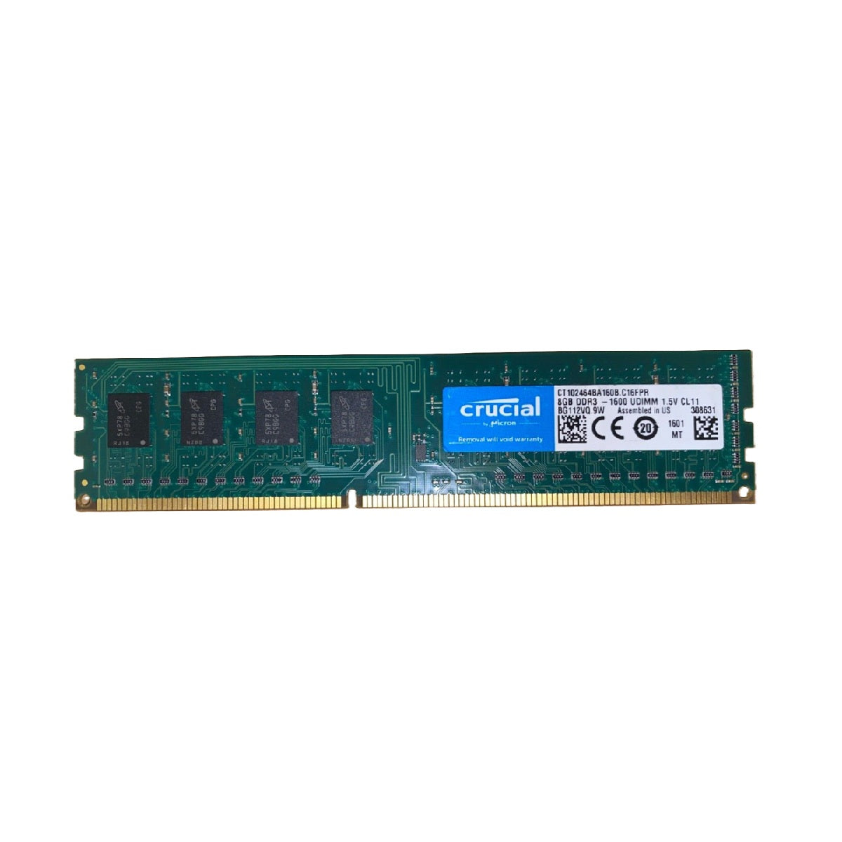 Crucial CT102464BF160B.C16FPR-RAM 1 x 8GB PC3L-12800S DDR3 1.3V SODIMM Laptop RAM