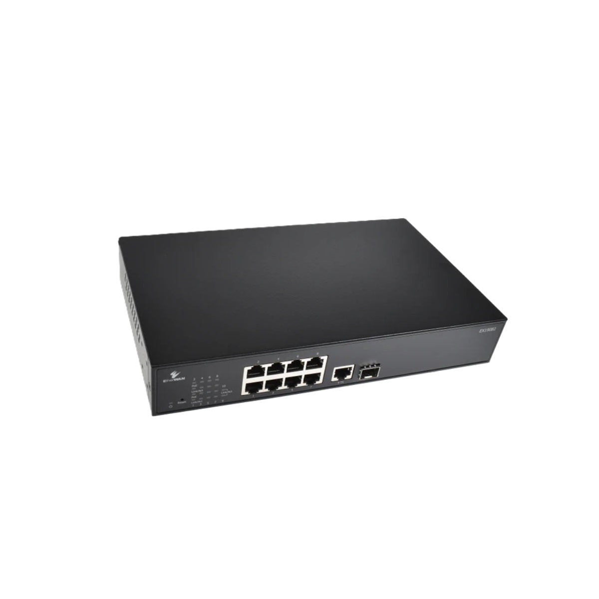 EtherWAN Web-Managed Ethernet Switch with 8 PoE+ 802.3at + 2 Gigabit Ports