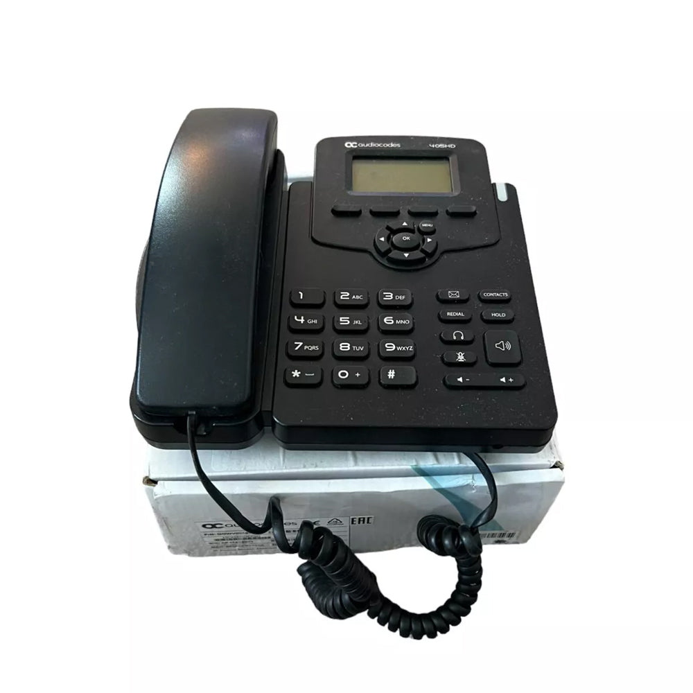 AudioCodes IP Phone Model 405HDG Black Corded Telephone With Box, GGWV00597