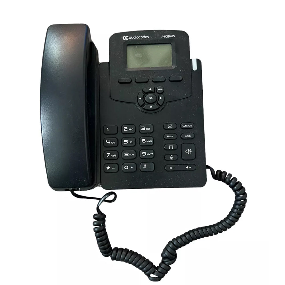 AudioCodes IP Phone Model 405HDG Black Corded Telephone With Box, GGWV00597