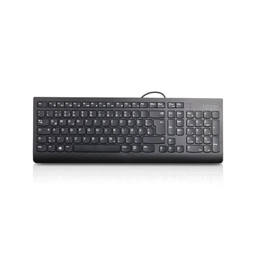 Lenovo KU-1601 Compact Wired USB Black Slim Keyboard