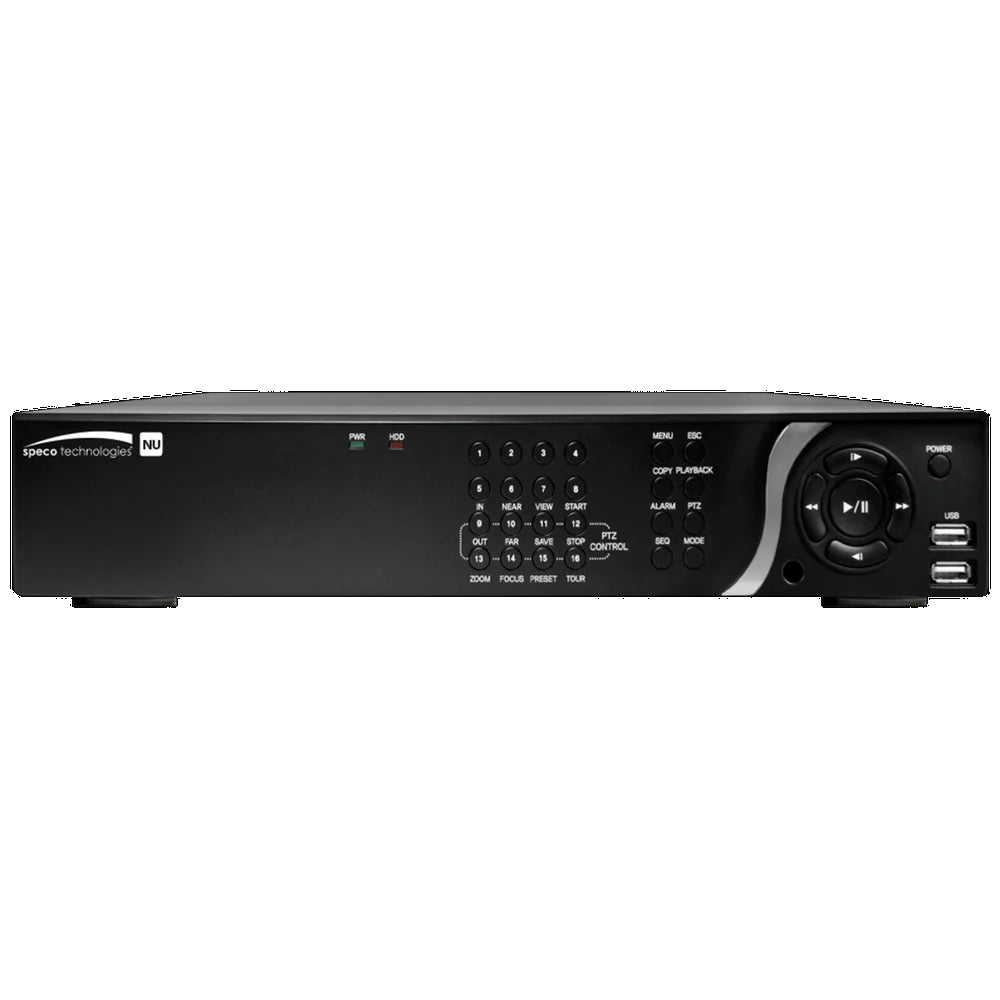 Speco Technologies N16NU12TB 16-Channel PoE+ Video Recorder with 12TB HDD