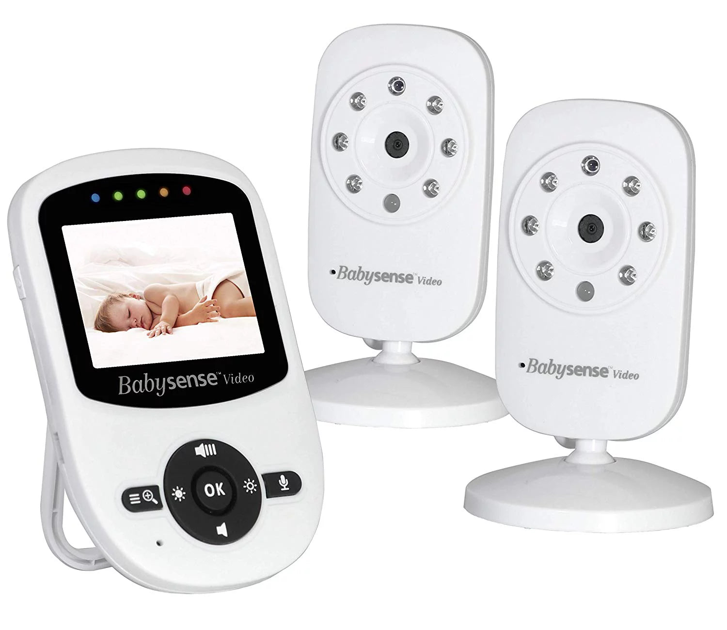 Babysense V24-2-US 2.4" LCD Display Video Baby Monitor with 2 Digital Cameras