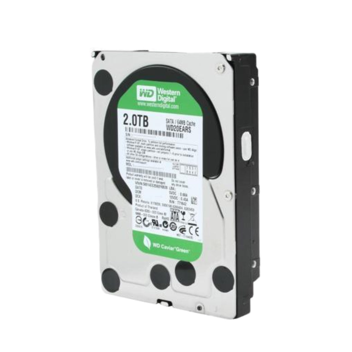 2TB Western Digital Caviar Green 3.5" 64M 3Gbps SATA Desktop Hard Drive WD20EARS