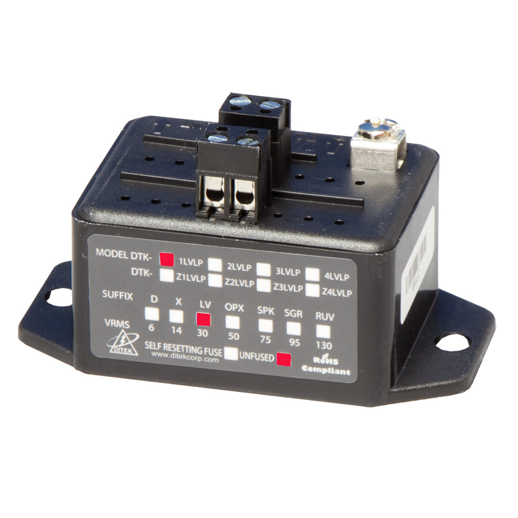 Ditek DTK-1LVLPLV Single Pair Surge Protection