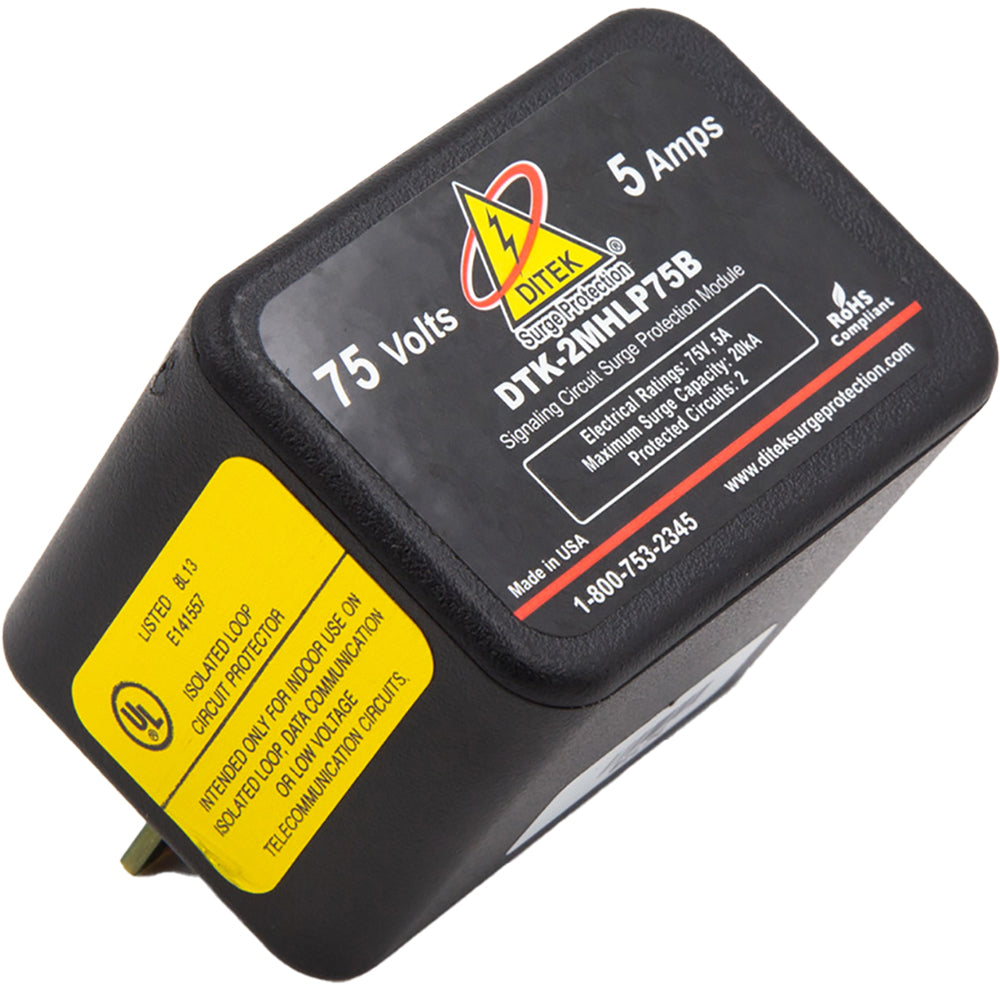DITEK DTK-2MHLP75B Data and Signaling Circuit Surge Protection Module for 70V Speaker Circuits
