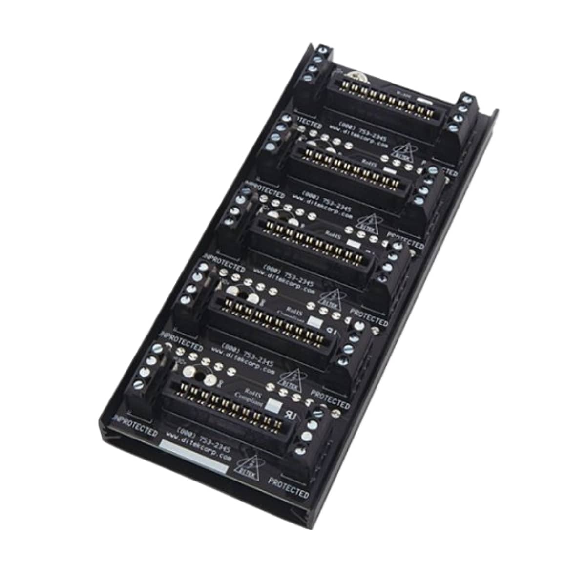 Ditek DTK-5MB Five Module Snaptrack-type Base for 2MHLP Series