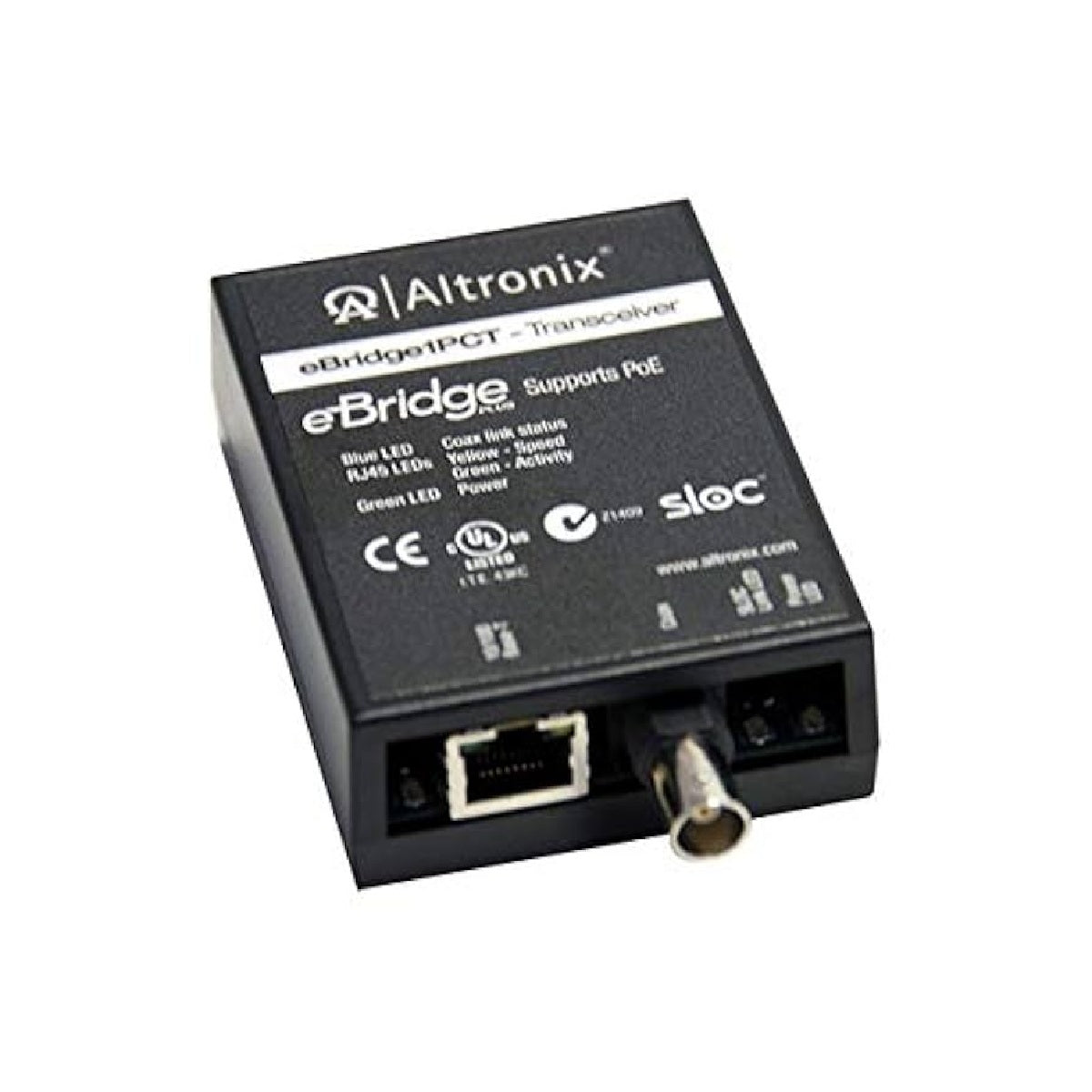 Altronix EBRIDGE1PCT IP And PoE Over Coax Transceiver