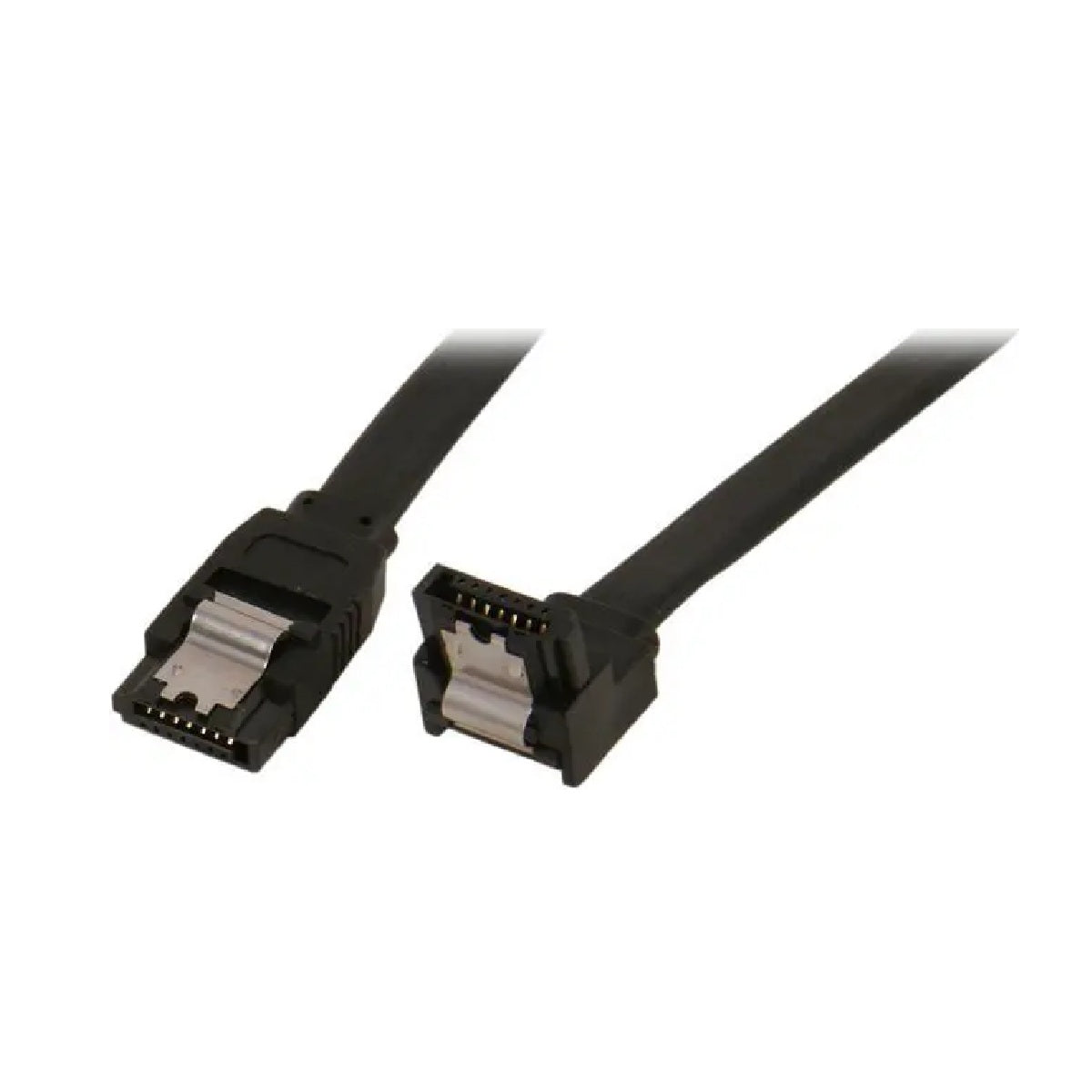 OKGEAR GC24AURM SATA III 6 Gbps Cable – 24″, Straight to Right-Angle, Metal Latch
