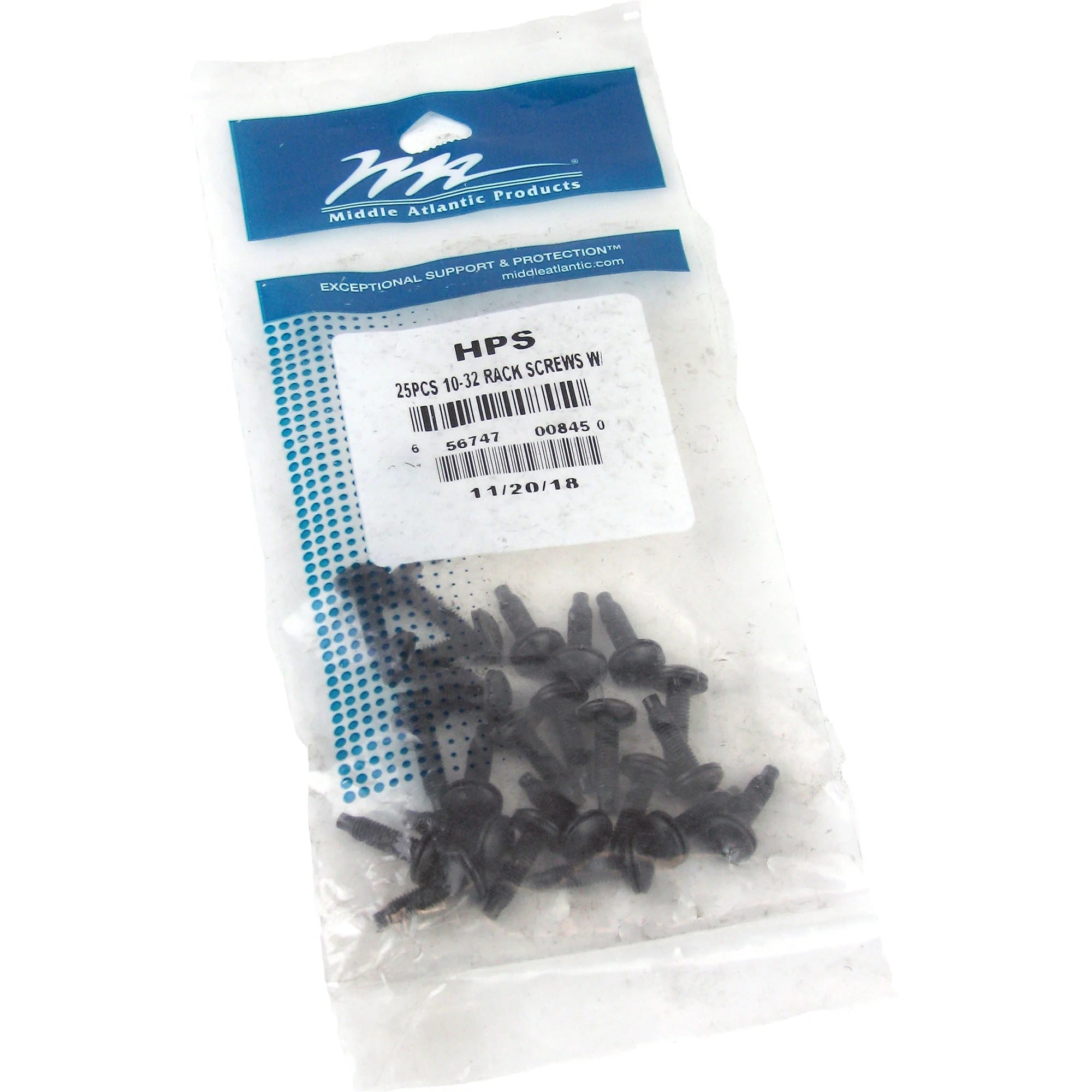 Middle Atlantic HPS Standard 3/4" Long Rack Screws w/ 10-32 Threads - 25PC