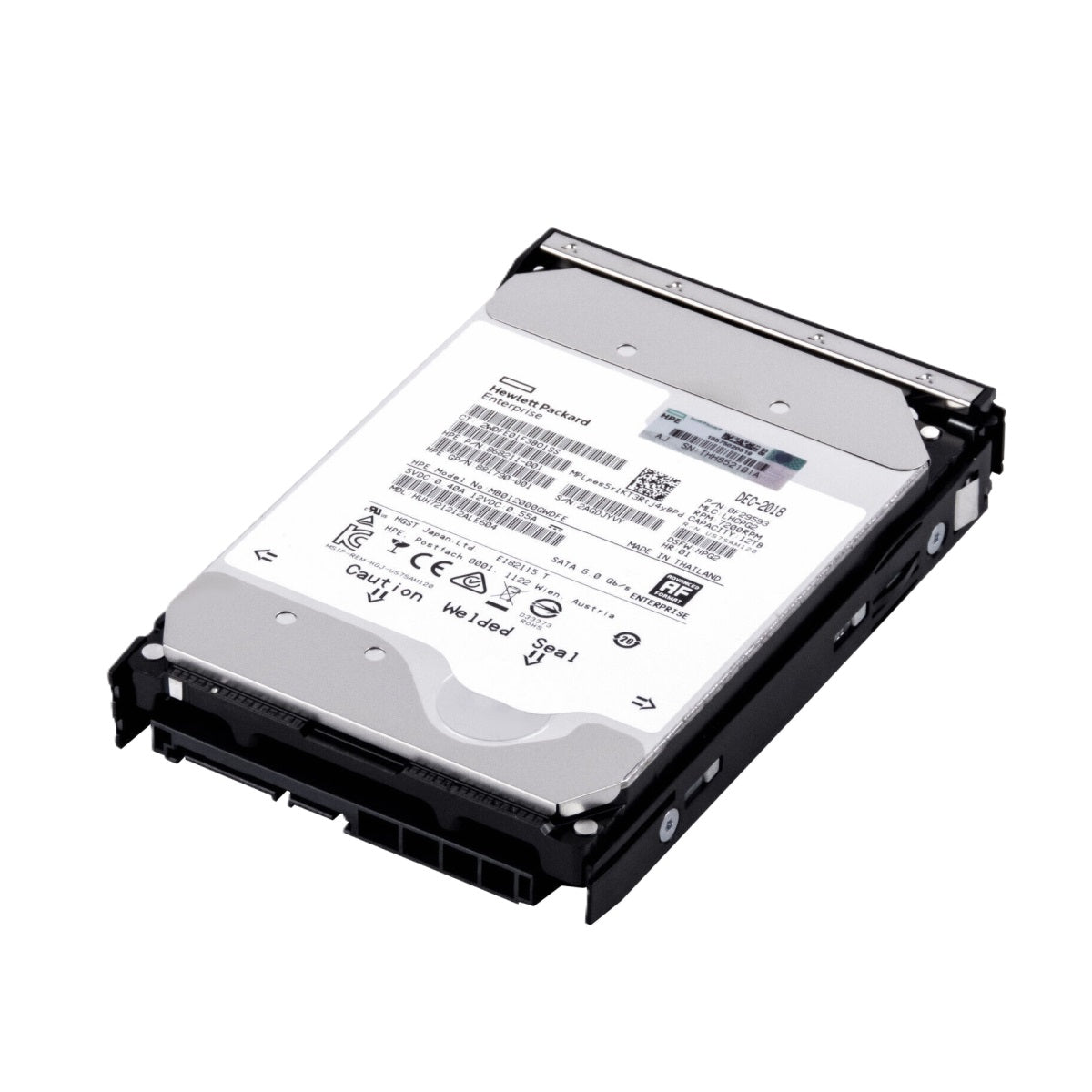 HP MB012000GWDFE 12TB 7.2k SATA 6Gbps 3.5 Inch 512e DS Hot Swap Hdd