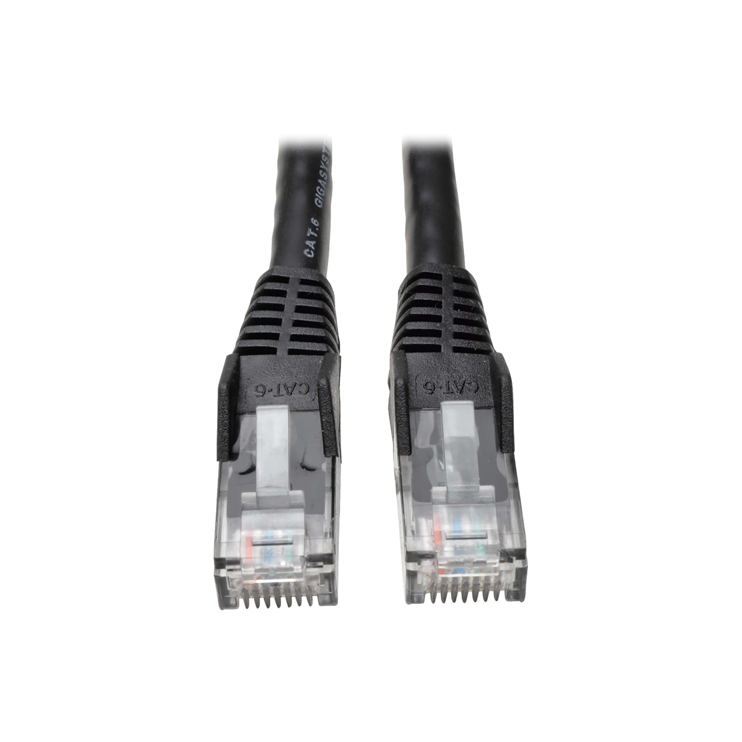 Tripp-Lite N201-007-BK 7ft. Black Cat6 Gigabit Snagless Molded Patch Cable, Pack of 8