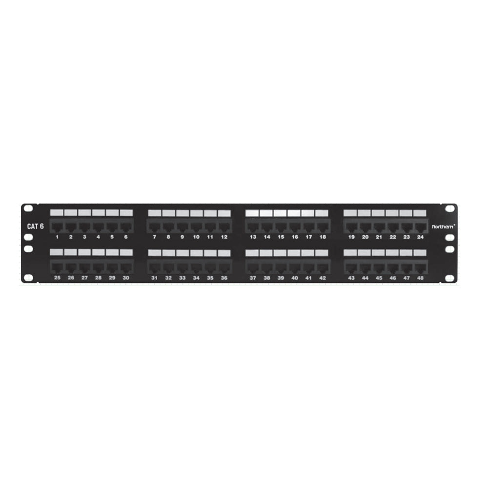 Northern Cables NPP648P CAT 6 48 Port Patch Panel 2U