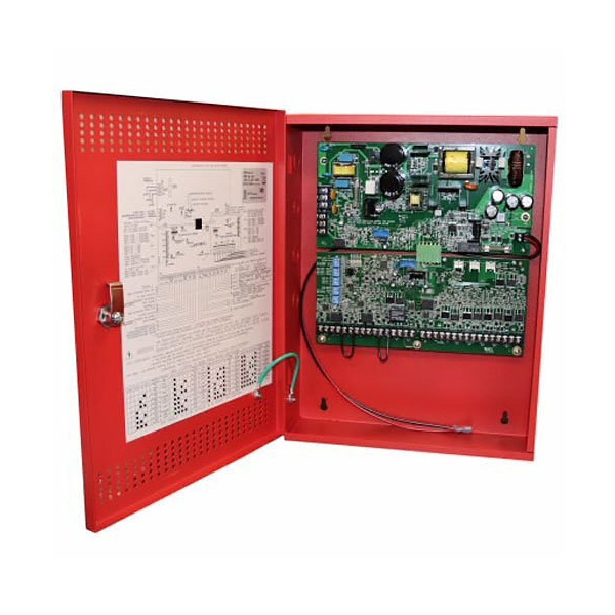 Wheelock PS-8-EXP-LP 8 AMP Power Supply, Red Enclosure