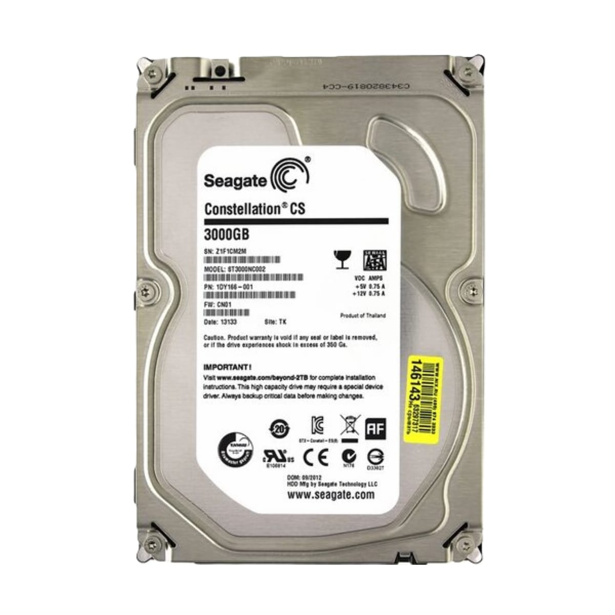 SEAGATE (ST3000NC002-1DY166) 7.2K 3.5" 3000GB Hard Drive