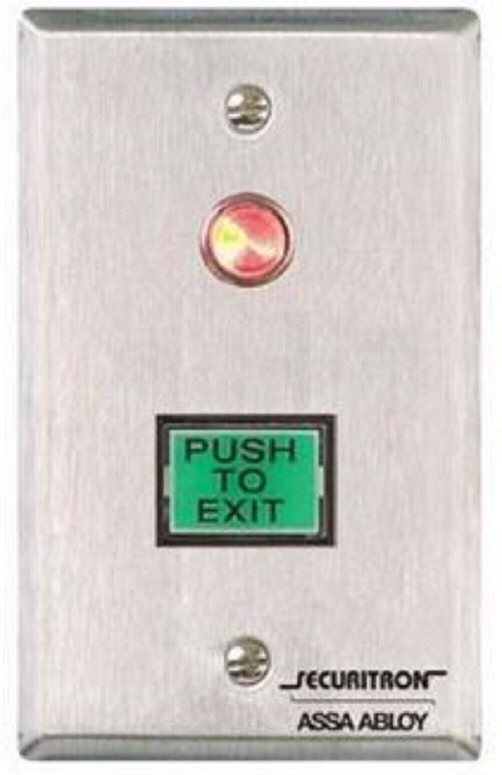 Securitron PB3 Momentary Push Button Single Gang Illuminated Green/Red Lens