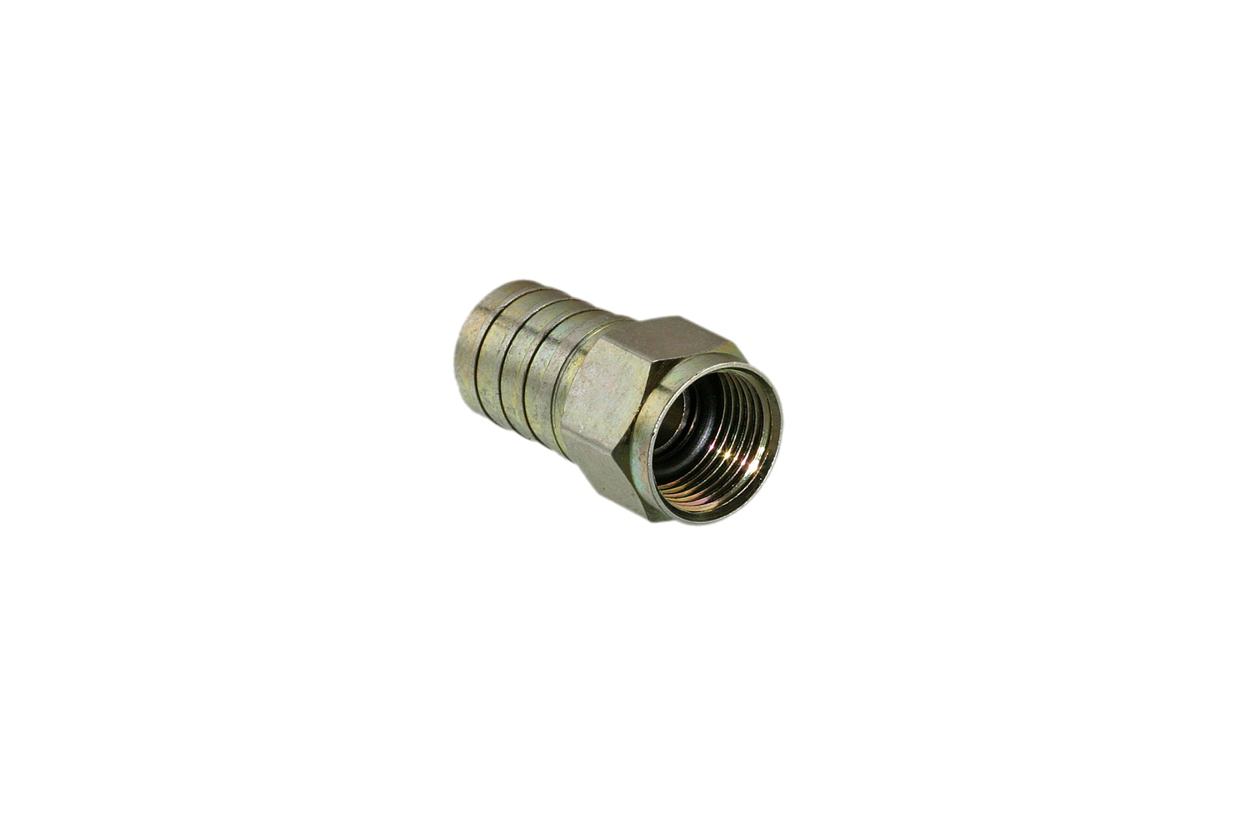 GEM Electronics 0406-4TP Crimp Connector, RG6 Quad F Male, 75 Ohm,10 Pack