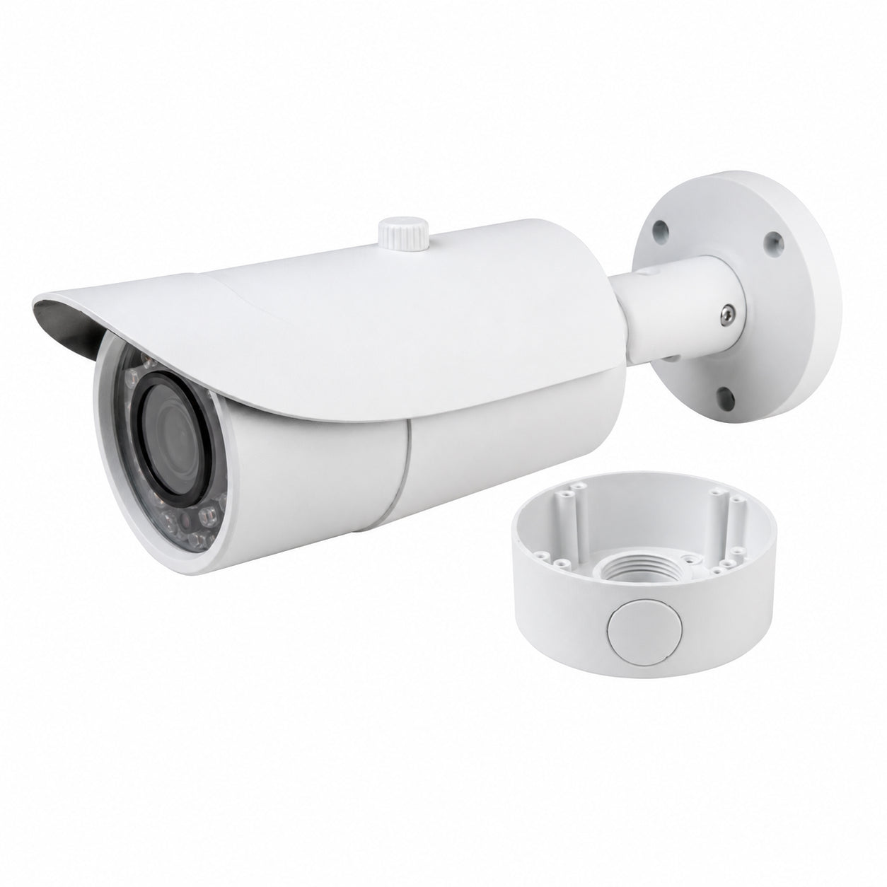 Speco 04B6M 4 Megapixel Network IR Outdoor Bullet Camera 3.3-12mm Lens, White housing