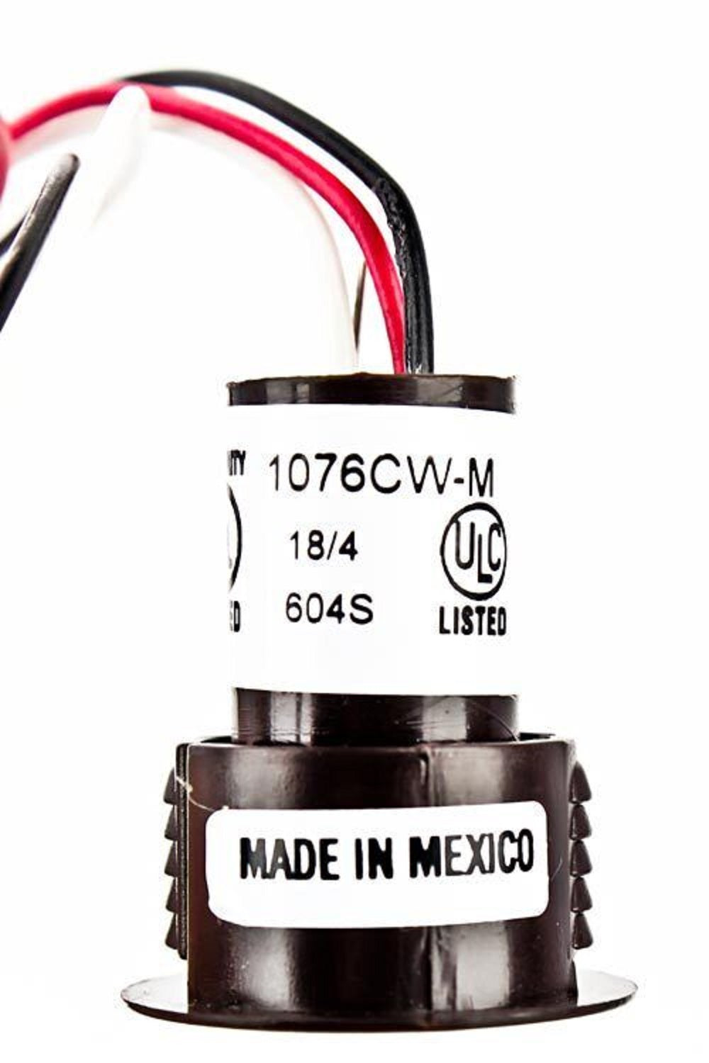 Interlogix 1076CW-M 3/4" Wide Gap Recessed Steel Door Contact w/ Wire Leads, Brown