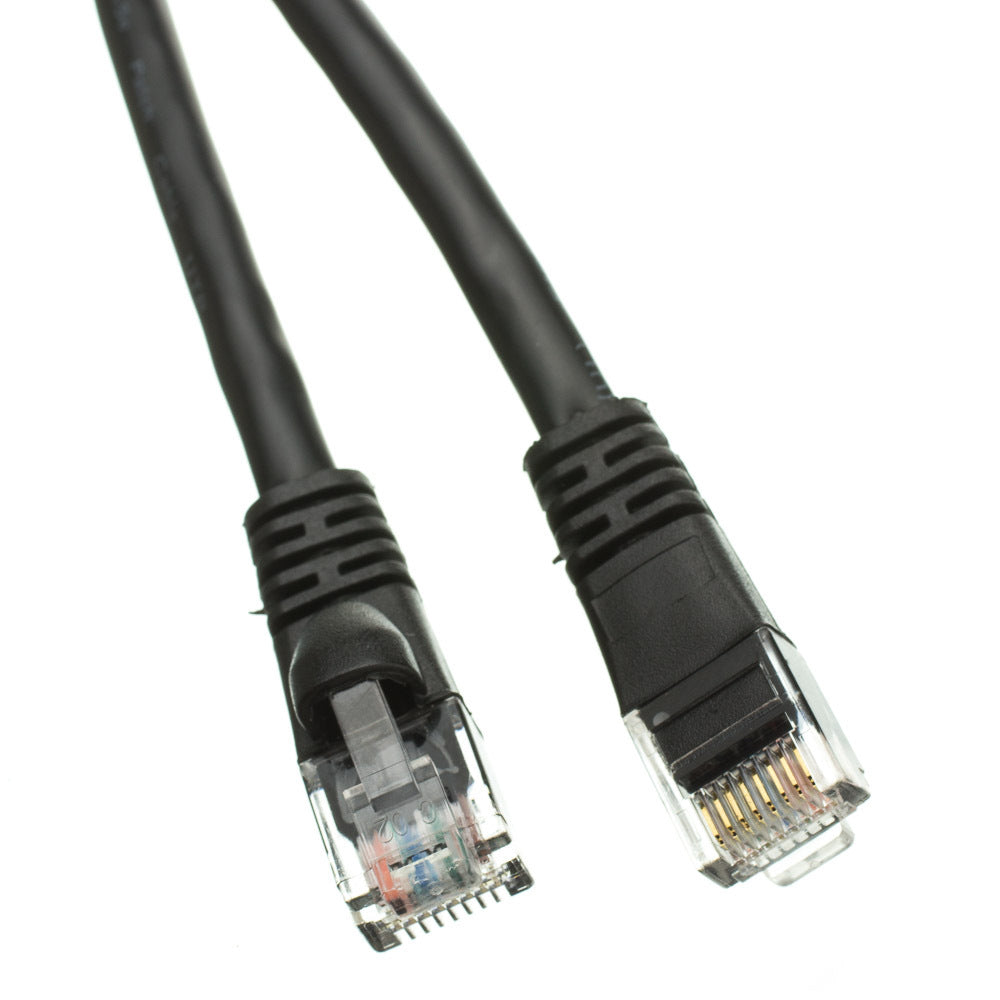 CableWholesale 10X6-02207 Cat5e Black Copper Ethernet Cable