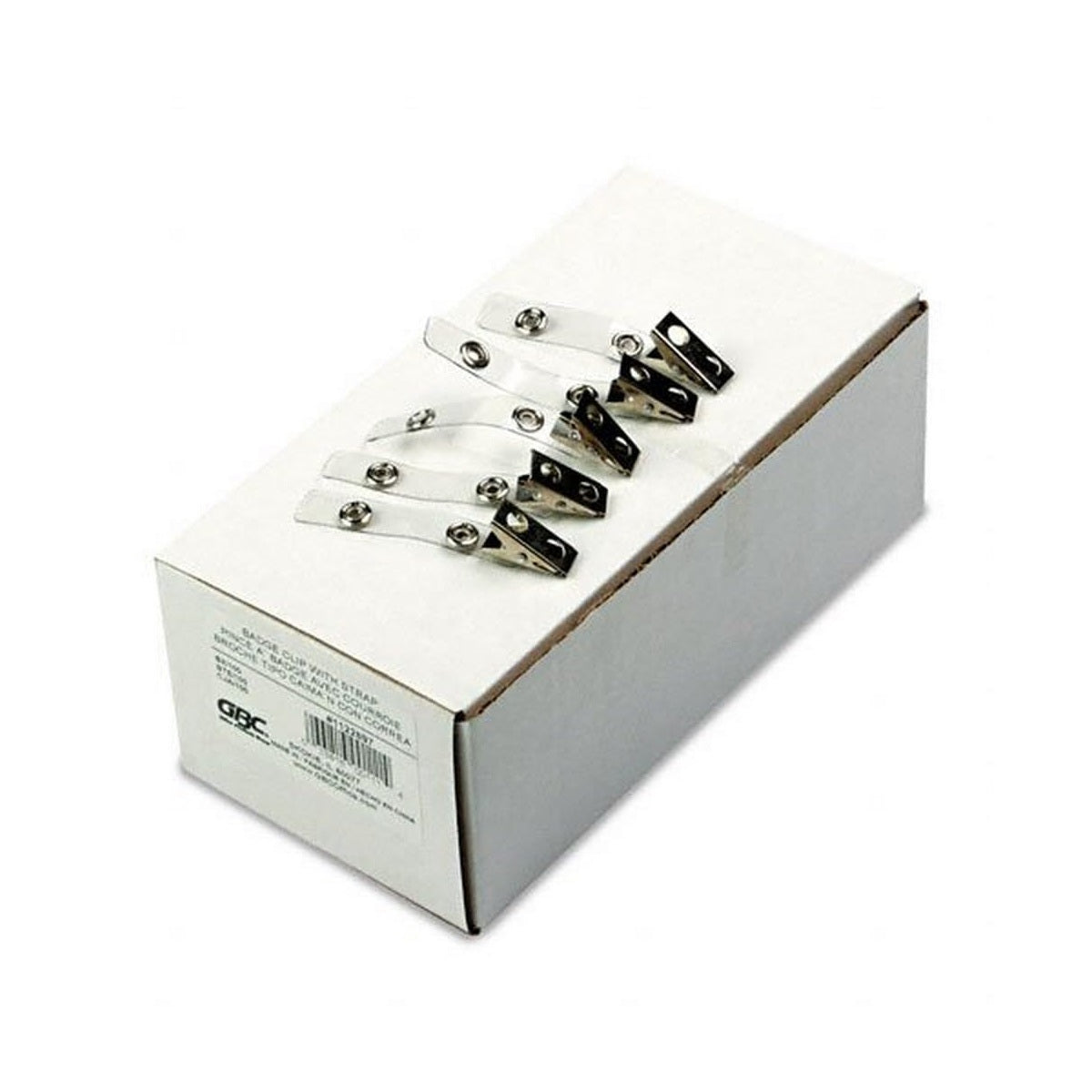 GBC 1122897 ID Badge Clip with Strap (100/Box)