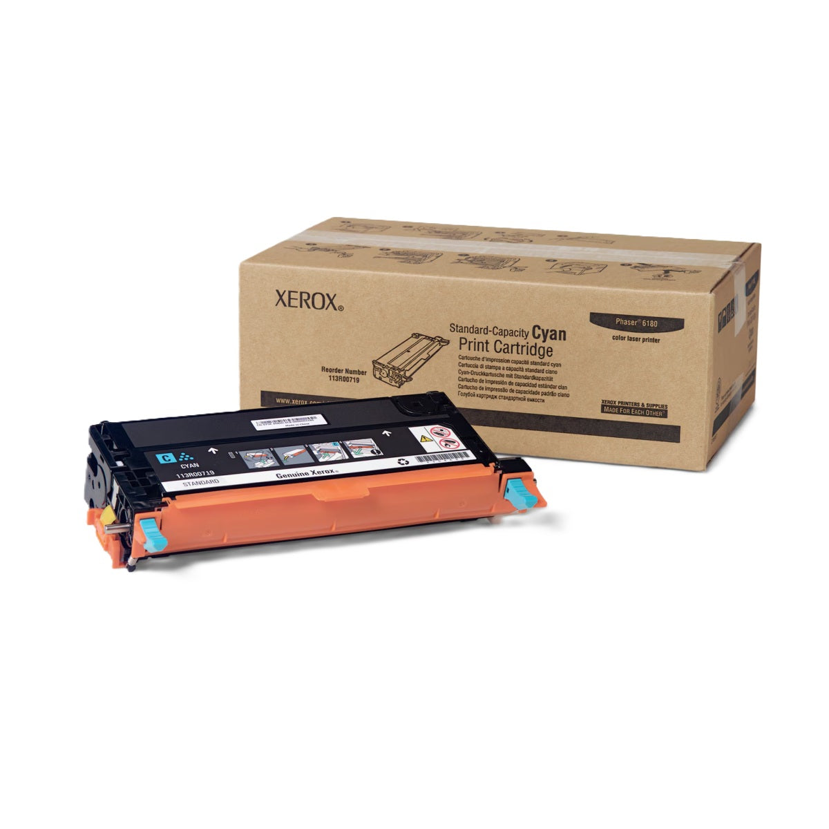 Xerox 113R00719 Toner, 2,000 Page-Yield, Cyan