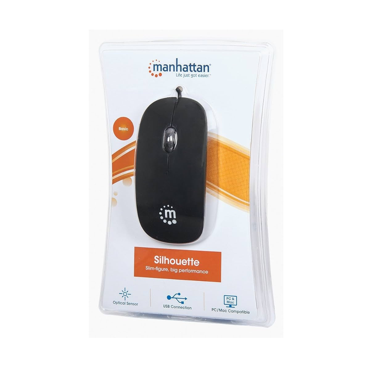 177658 Manhattan Silhouette Optical Mouse (Black)