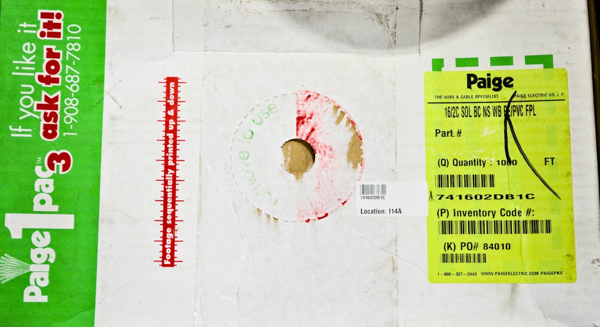 Paige 2U18022B5 18/2 Sound and Security Plenum Cable