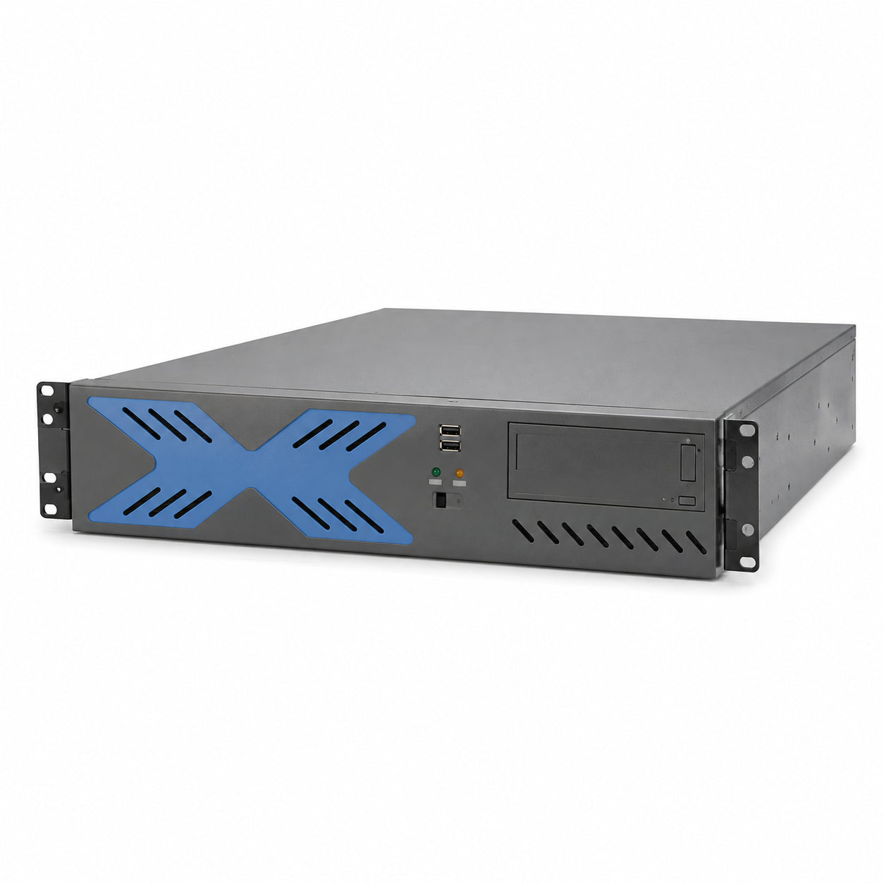 Exacq 3208-24T-R2A Hybrid 2U Recorder with 8 IP Cameras Licenses (64 max) and 32 Analog at 30 FPS, 24TB HDD