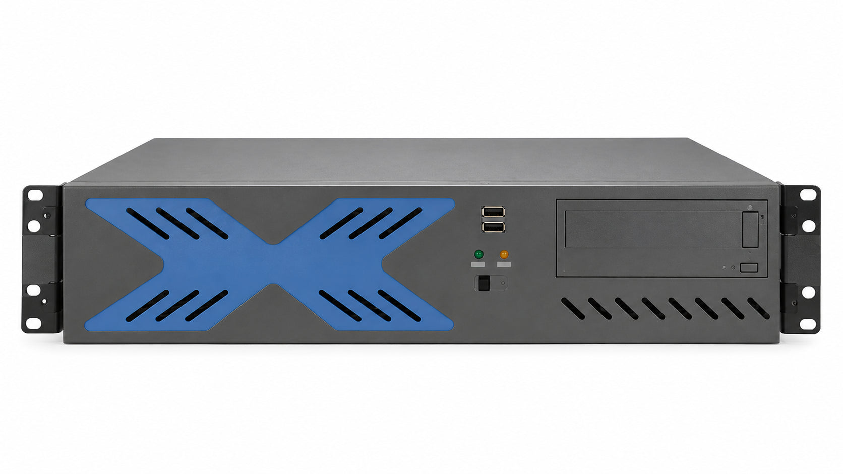Exacq 3208-24T-R2A Hybrid 2U Recorder with 8 IP Cameras Licenses (64 max) and 32 Analog at 30 FPS, 24TB HDD