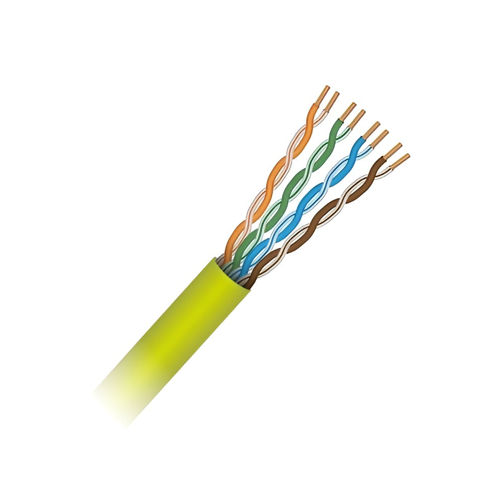Paige Electric 423060 Bulk 24/4PR SOL CMP CAT5E Cable, Neon Green ( 1000 ft. )