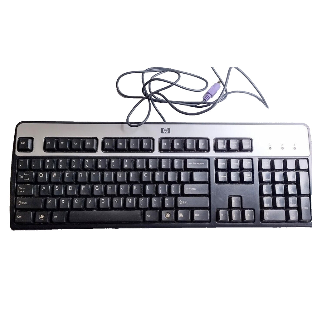 HP 434820-001 Black + Silver PS/2 Wired Keyboard