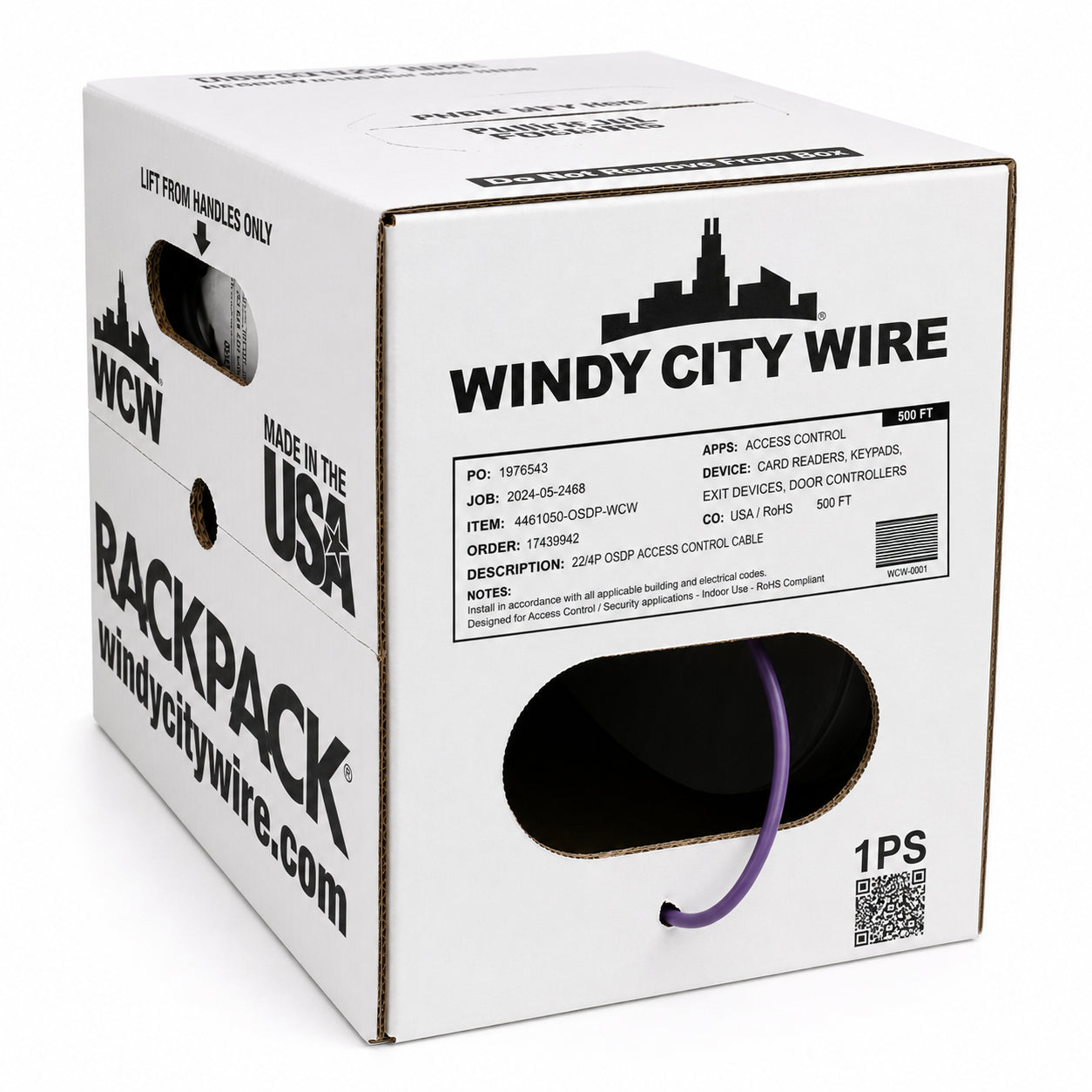 Windy City Wire 4461050-OSDP-WCW Cable 500ft