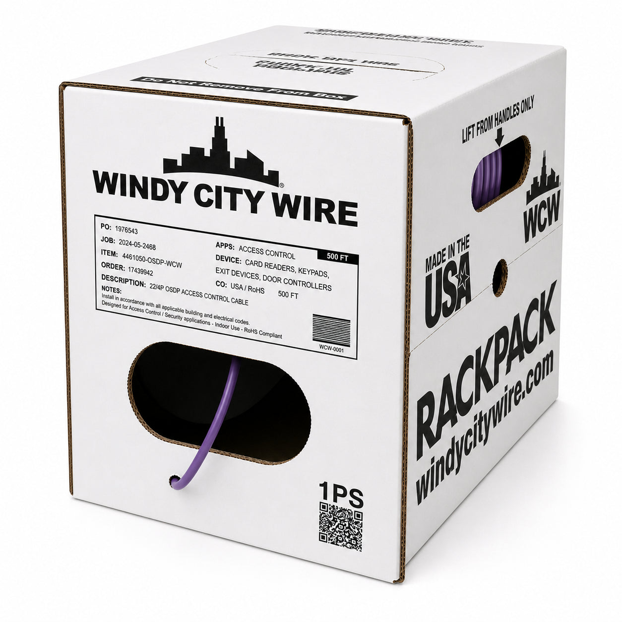 Windy City Wire 4461050-OSDP-WCW Cable 500ft