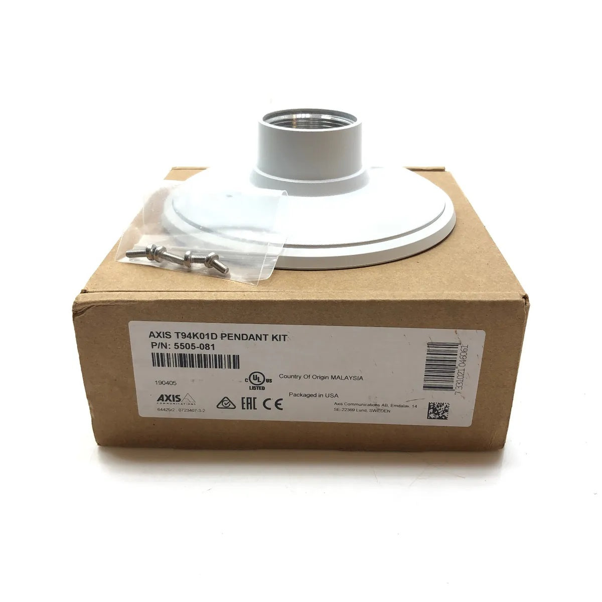 AXIS T94K01D Pendant Mount Kit for Indoor Network Cameras - 1.5" NPS Bracket - 5505-081