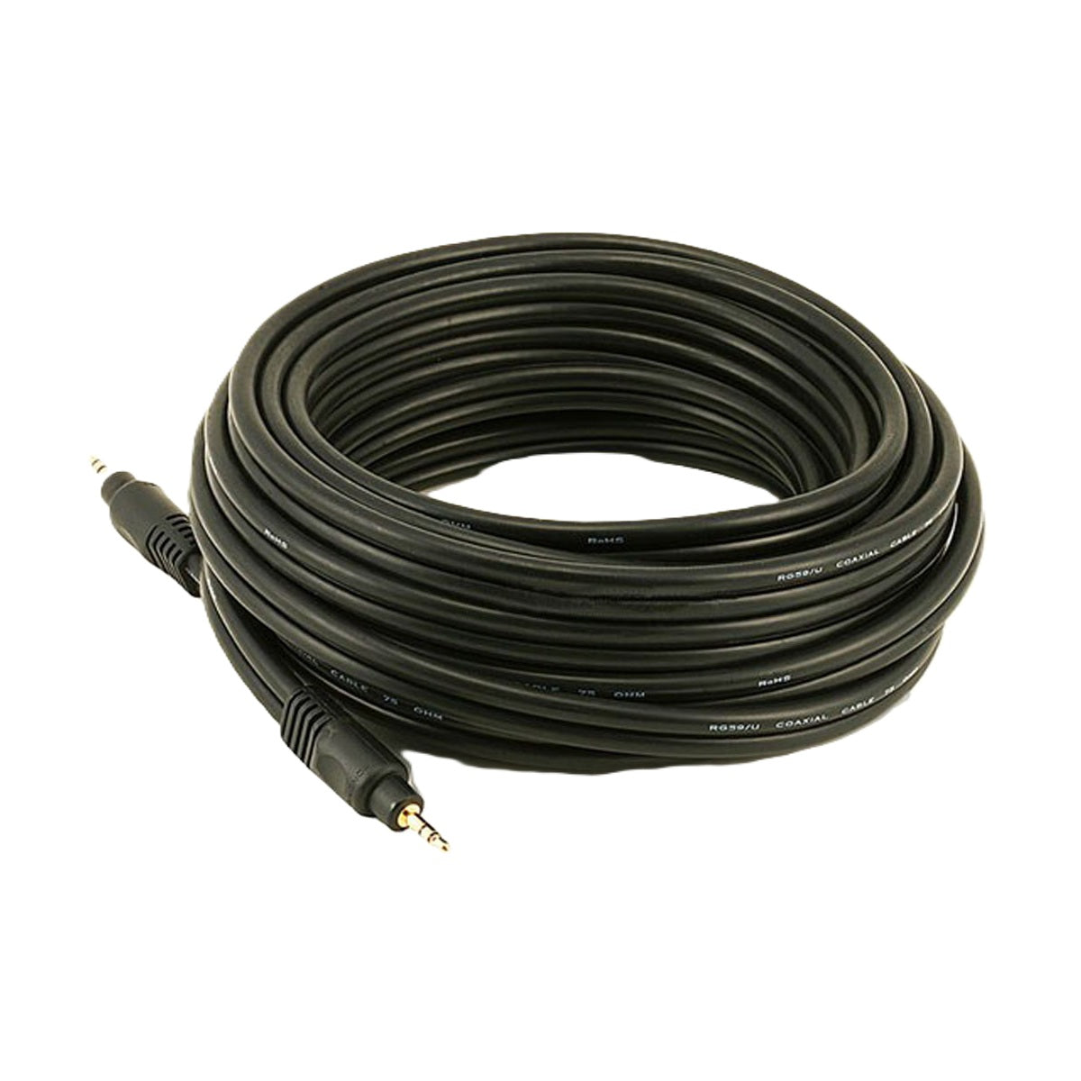 Monoprice 5581 A/V Cable, 3.5mm M/M cable, Black,25ft 14X102